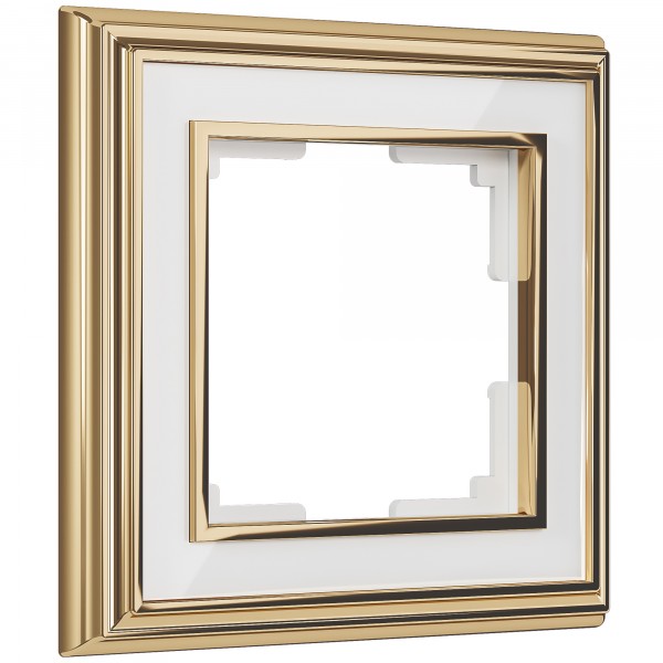 Рамка на 1 пост Werkel WL17-Frame-01 Palacio (золото / белый) - купить в Воронеже