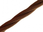 Витой ретро кабель для внешней проводки Werkel Retro 3х1,5мм коричневый - купить в Воронеже